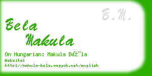bela makula business card